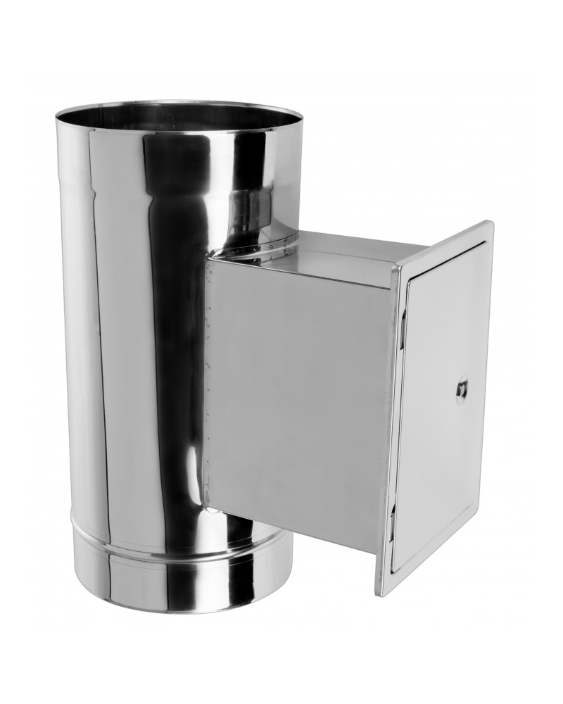 Dvierkový diel ø120 mm nerez s dvierkami 140x210