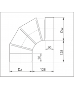 Koleno ø250/90° regulovateľné, nerez
