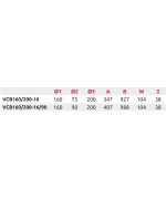 Rozdeľovací box AWENTA 16x75/160-200 - priechodový