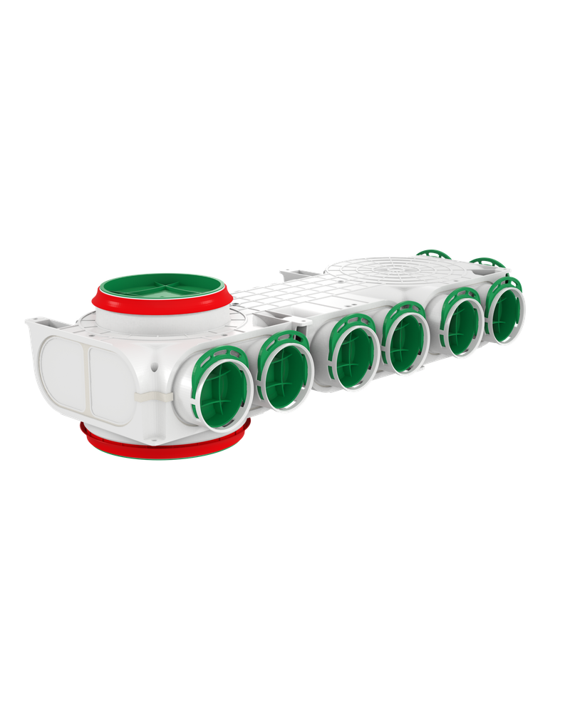 Rozdeľovací box AWENTA 8x90/160-200 - ľavý