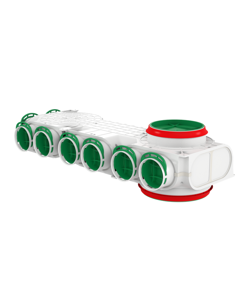 Rozdeľovací box AWENTA 8x90/160-200 - pravý