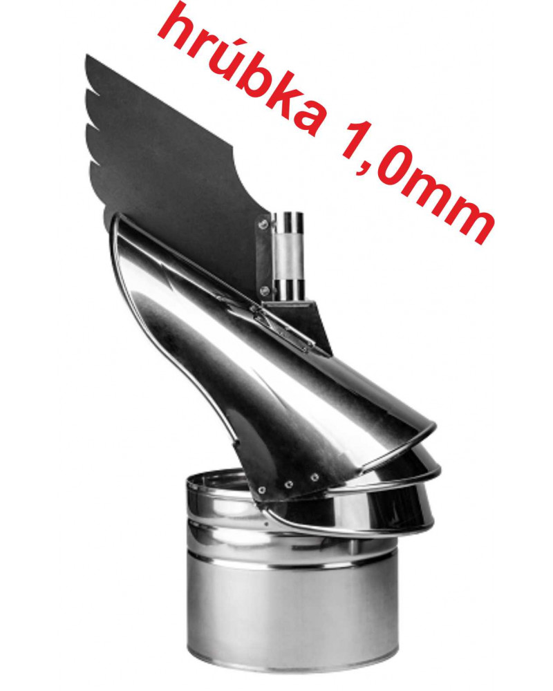Komínová hlavica s ložiskom ø350 mm, hrúbka 1mm nerez