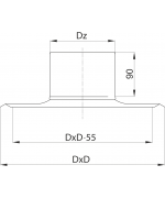 Podstava násady ø120 mm nerez