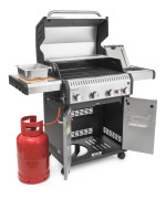 Plynový gril G21 Alabama Silver BBQ Premium Line, 5 horákov + zdarma redukčný ventil