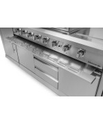 Záhradná kuchyňa G21 Arkansas Silver, 8 horákov, s chladničkou