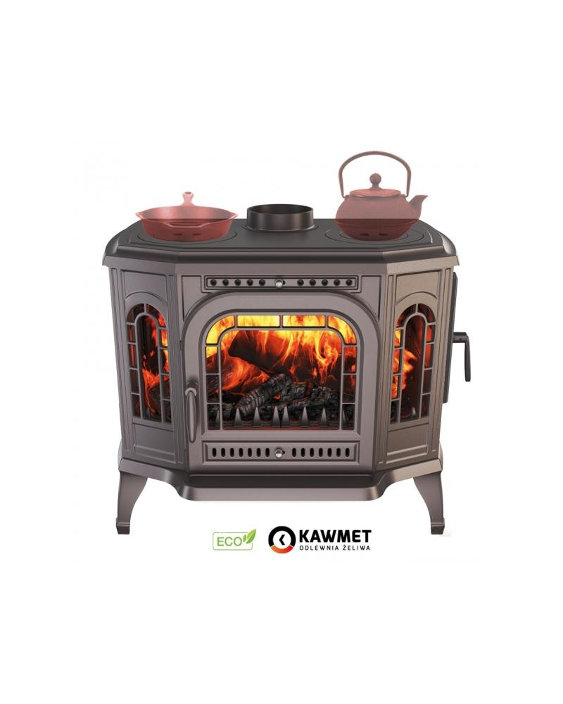 Krbové kachle KAWMET P7 (10,5 kW) CookTop PB ECO