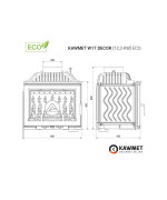 Krbová vložka KAWMET W17 Decor (12,3 kW) ECO