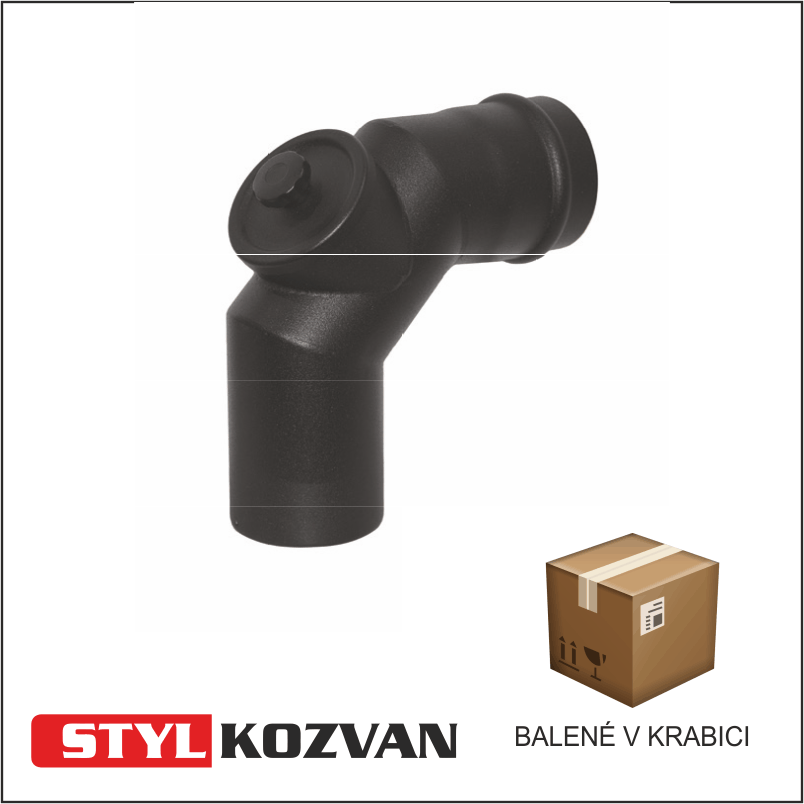 Koleno ø80 mm oceľ - 90° s revizným otvorom OPJ07/80