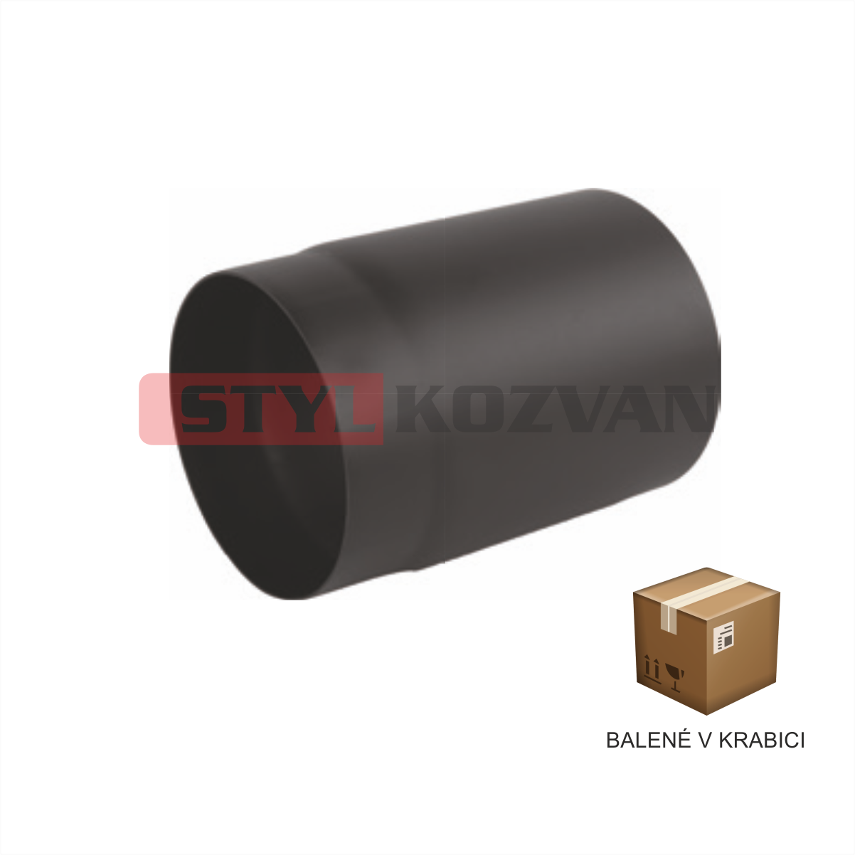 Prodmax Dymovody | Rúra rovná ø150 mm dymovod – 250 mm | oceľ 2 mm OJ03/150