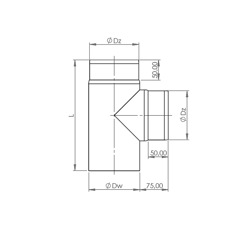 Prodmax Dymovody | Sopúch 87° Ø 160 mm | oceľ 2 mm OJ04/160