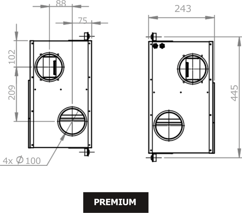 PRODMAX REKUPERATORY | PRODMAX HEKO 250 PREMIUM - rekuperátor SK REKUPERATOR HEKO 250 P