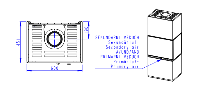ROMOTOP LERA C G plech - dizajnový krb LERXDC 30