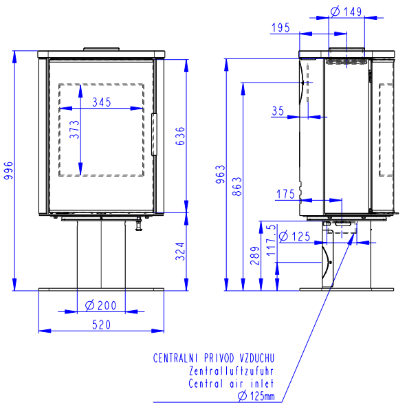 ROMOTOP LAREDO T kameň - krbové kachle LARXET 20