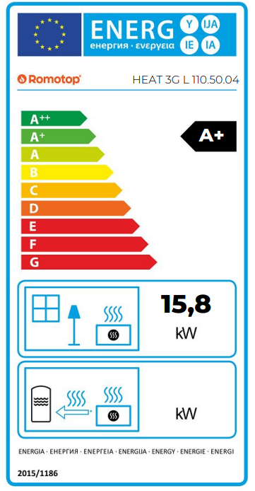 ROMOTOP HEAT 3G L 110.50.06 čierne ohnisko - krbová vložka s výsuvnými dvierkami H3LG 06