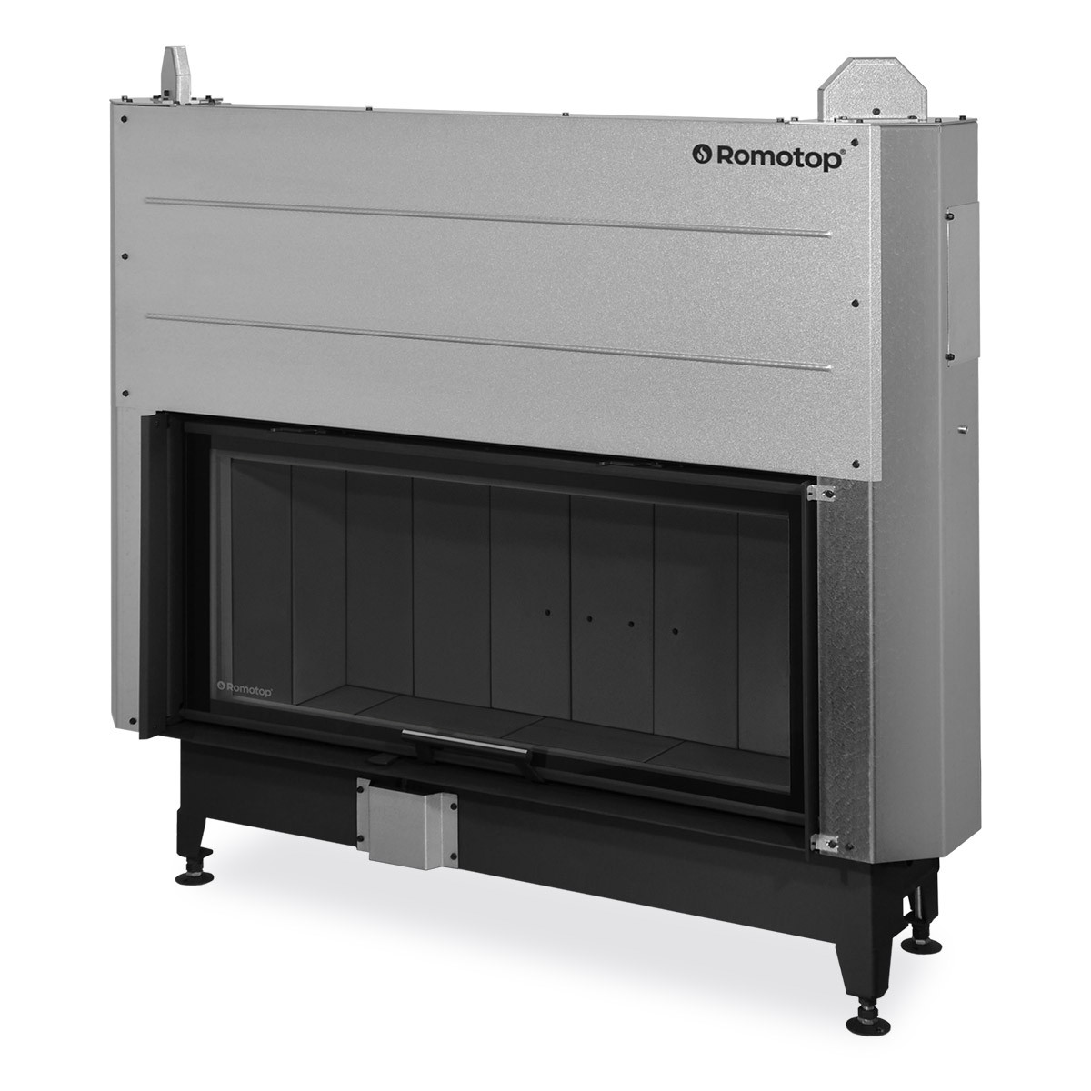 ROMOTOP HEAT 3G L 110.50.06 čierne ohnisko - krbová vložka s výsuvnými dvierkami H3LG 06