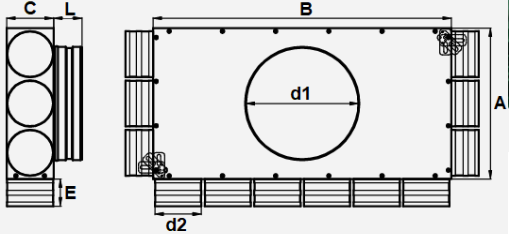 PRODMAXGM | Rozdeľovací box GM 12 vývodov 12x75/200/GM SK 12x75/200/GM