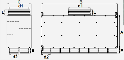 PRODMAXGM | Rozdeľovací box GM dvojradový 16x75/160 izolovaný SK 16x75/160D/GMI