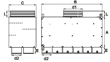 PRODMAXOC | Rozdeľovací box dvojradový 12×75/160 izolovaný SK 12x75/160DI