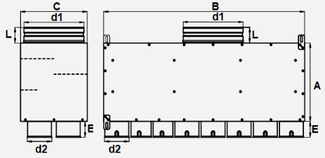 PRODMAXOC | Rozdeľovací box dvojradový 16×90/200 izolovaný SK 16x90/200DI