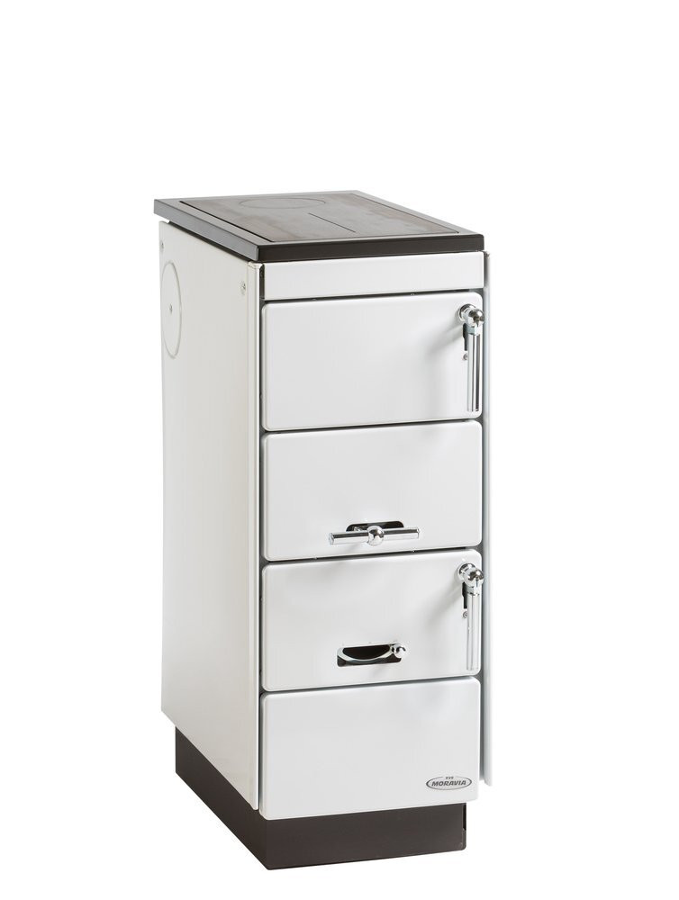 KVS MORAVIA sporák Biely typ 9101 VSP-9101.1250
